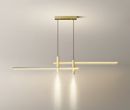 Kezaro Pavo Pendelleuchte in schwarzem Design, 90cm lang, dimmbar, warmweißes Licht, modern Beleuchtung für Wohnräume