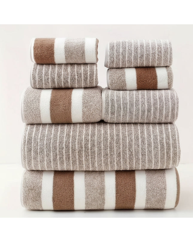 Kezaro Liora Badetuch-Set in Kaffee color, ultra-soft and highly absorbent bath towels, displayed flat with plush texture.