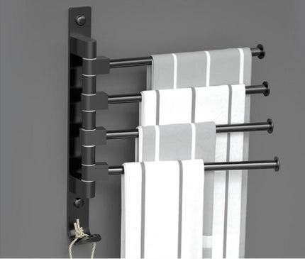 Kezaro Cremona towel holder with three horizontal bars for bathroom towels, modern chrome finish, wall-mounted design.