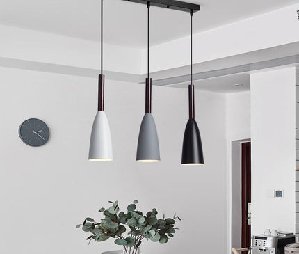 Black Monaco pendant light by Kezaro with a sleek, modern design, hanging fixture with a smooth finish.