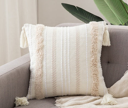 Kezaro Boho Kissenbezug with colorful patterned fabric, 45cm x 45cm decorative cushion cover for bohemian-style home decor