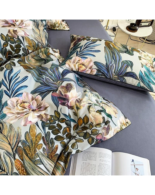 Kezaro Padua Bettwäsche Set with flat bed sheet and matching pillowcases, 200x230cm, in a 4-piece bedding ensemble.