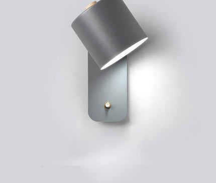 Kezaro Treviso Lampe in gray with a modern design, featuring a sleek ceramic base and a cylindrical lampshade.