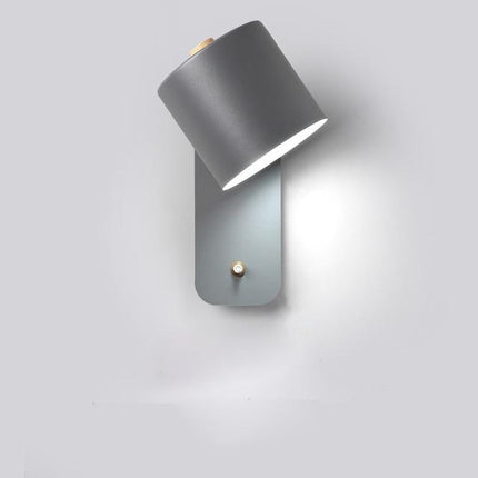 Kezaro Treviso Lampe in gray with a modern design, featuring a sleek ceramic base and a cylindrical lampshade.