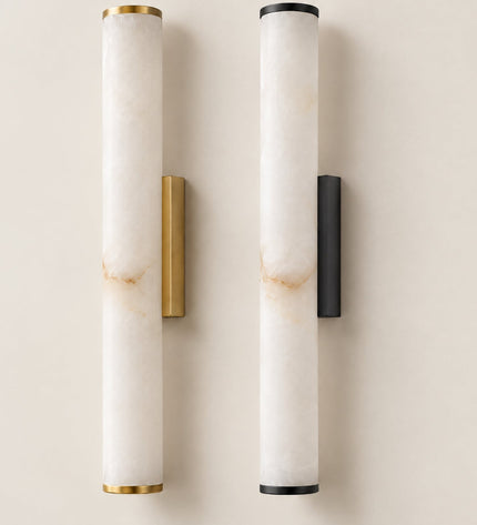 Klyr wall light in brass and black, product view