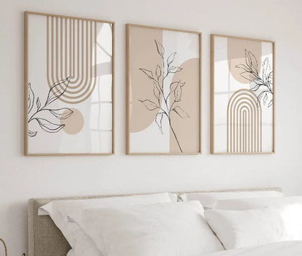Niora Wandkunstdrucke Set | Boho-Botanika, Minimalistisch 0