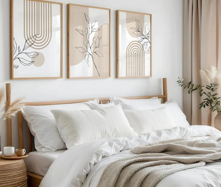 Niora Wandkunstdrucke Set | Boho-Botanika, Minimalistisch 1