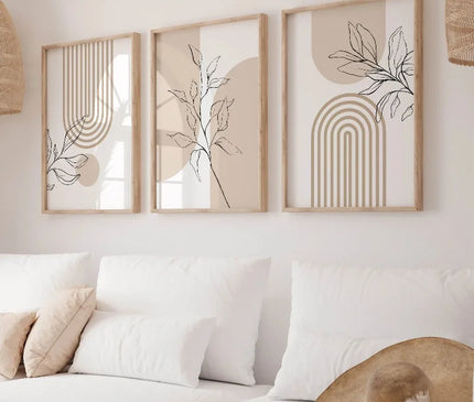 Niora Wandkunstdrucke Set | Boho-Botanika, Minimalistisch 2