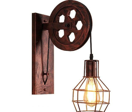 Kezaro Trento Lampe with a sleek, modern design featuring a round, rust-colored lampshade on a minimalist stand.