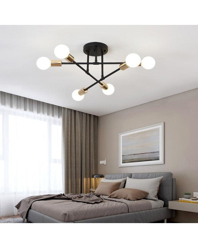 Kezaro Florenz lamp with black and gold finish, featuring a modern, elegant design and intricate detailing.