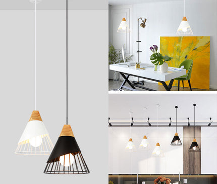 Kezaro Bordeaux hanging pendant light in black with a sleek, modern design, without a bulb, suitable for contemporary interiors.