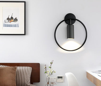 Kezaro Casoria Wandleuchte in black with daylight LED light, modern wall-mounted lighting fixture for indoor or outdoor use