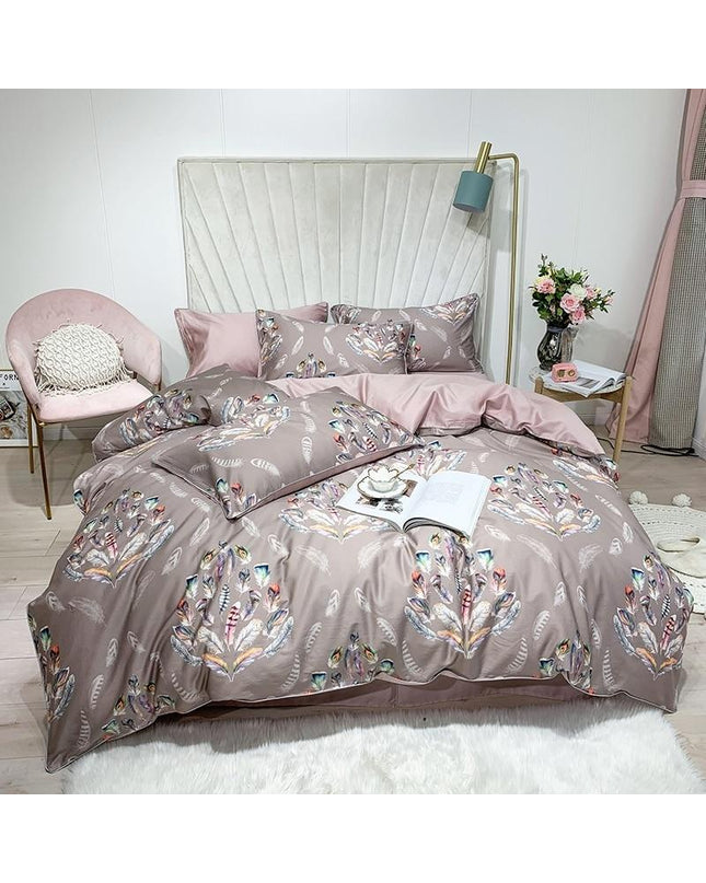 Kezaro Livorno bedding set with fitted sheet, duvet cover, and pillowcases in a 220x240cm size, soft and stylish bedroom decor.