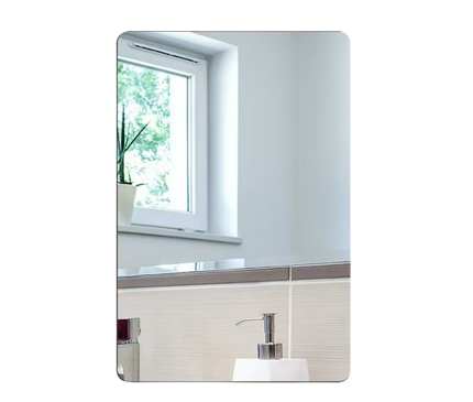 Kezaro Alera Wandspiegel, self-adhesive wall mirror with sleek frame, designed for easy mounting and modern decor.