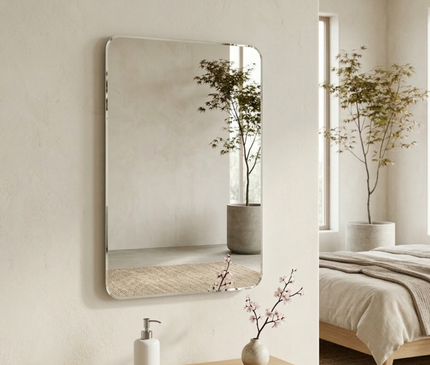 Kezaro Alera Wandspiegel, self-adhesive wall mirror with sleek, modern design suitable for contemporary interiors.