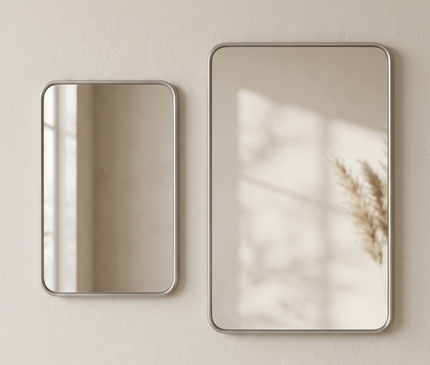 Kezaro Avela wall mirror with 30x40 cm size, featuring bohrfreie montage for easy, drill-free installation.