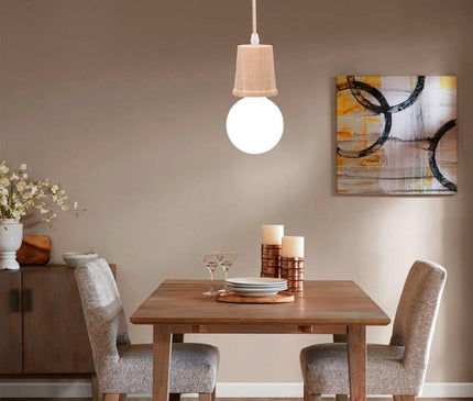 White Grosseto Lampe by Kezaro with sleek modern design, illuminated to showcase its stylish shape and smooth finish.