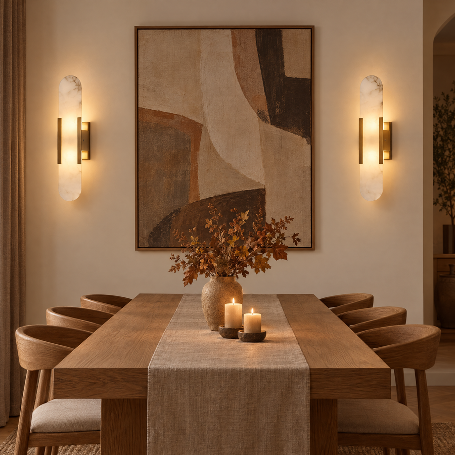 Vento Wandleuchte | Alabaster-Optik