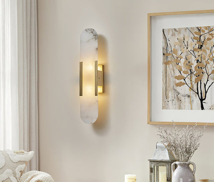 Vento Wandleuchte | Alabaster, Modern mit Metallakzenten 4