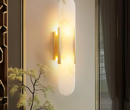 Vento Wandleuchte | Alabaster, Modern mit Metallakzenten 5