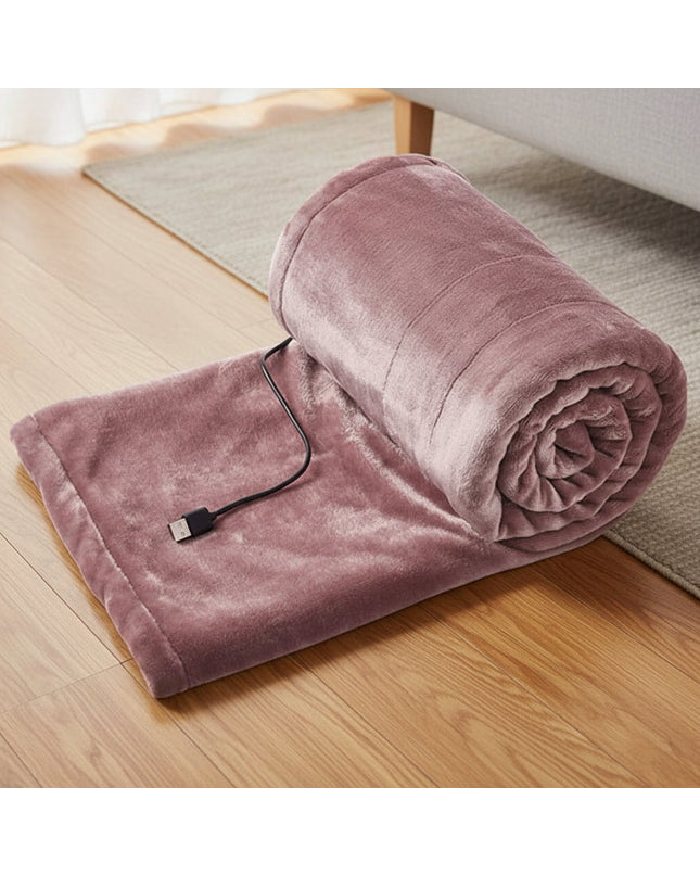 Kezaro Hedra heated blanket in gray, 100cm x 80cm, USB-powered electric warm blanket and heating pad for cozy comfort.