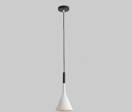 Kezaro Toulon hanging light fixture in white with modern design, featuring a sleek, minimalist pendant lamp for contemporary interiors.