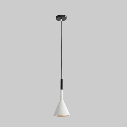 Kezaro Toulon hanging light fixture in white with modern design, featuring a sleek, minimalist pendant lamp for contemporary interiors.
