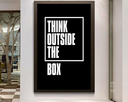 Denke außerhalb der Box Leinwand