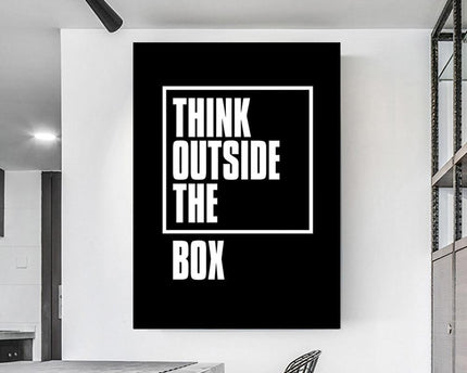 Denke außerhalb der Box Leinwand